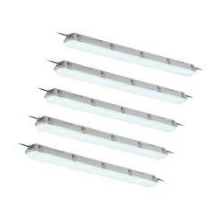 Arcchio Rao LED-vådrumslampe, længde 121,5 cm, sæt med 5 stk