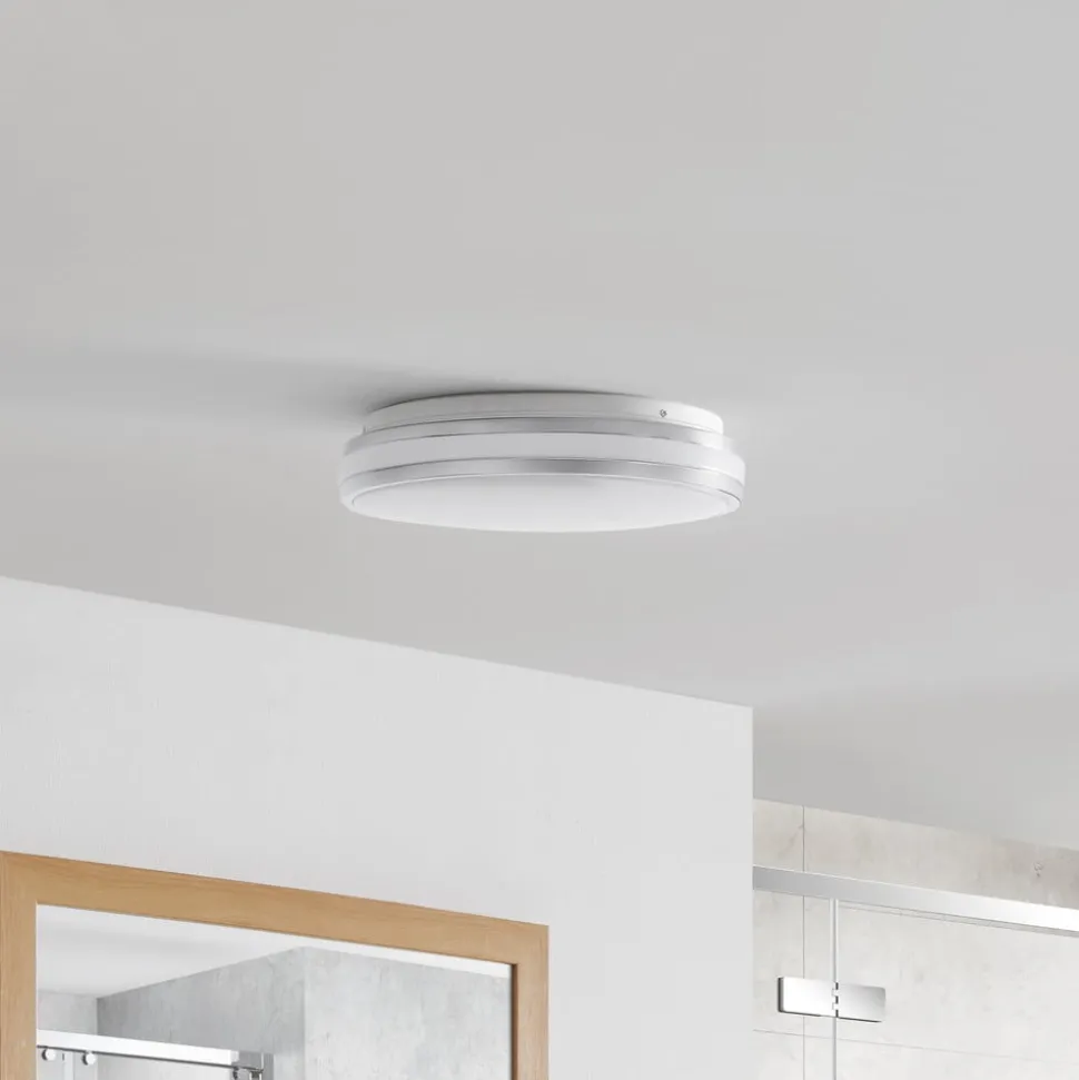 Arcchio Sinovu LED-loftlampe til badeværelset, krom, 34 cm