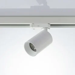Arcchio skinnespot Brinja, hvid, Ø 6 cm, 3-faset, GU10