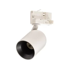 Arcchio skinnespot Brinja, hvid, Ø 7 cm, 3-faset, GU10