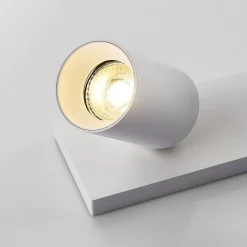Arcchio spotlight Brinja, hvid, kantet, Ø 6 cm, 2 lyskilder, GU10