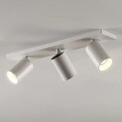 Arcchio spotlight Brinja, hvid, kantet, Ø 6 cm, 3 lyskilder, GU10