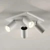 Arcchio spotlight Brinja, hvid, kantet, Ø 6 cm, 4 lyskilder, GU10
