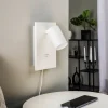 Arcchio spotlight Brinja, hvid, metal, USB-C, afbryder, GU10