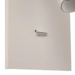 Arcchio spotlight Brinja, hvid, metal, USB-C, afbryder, GU10