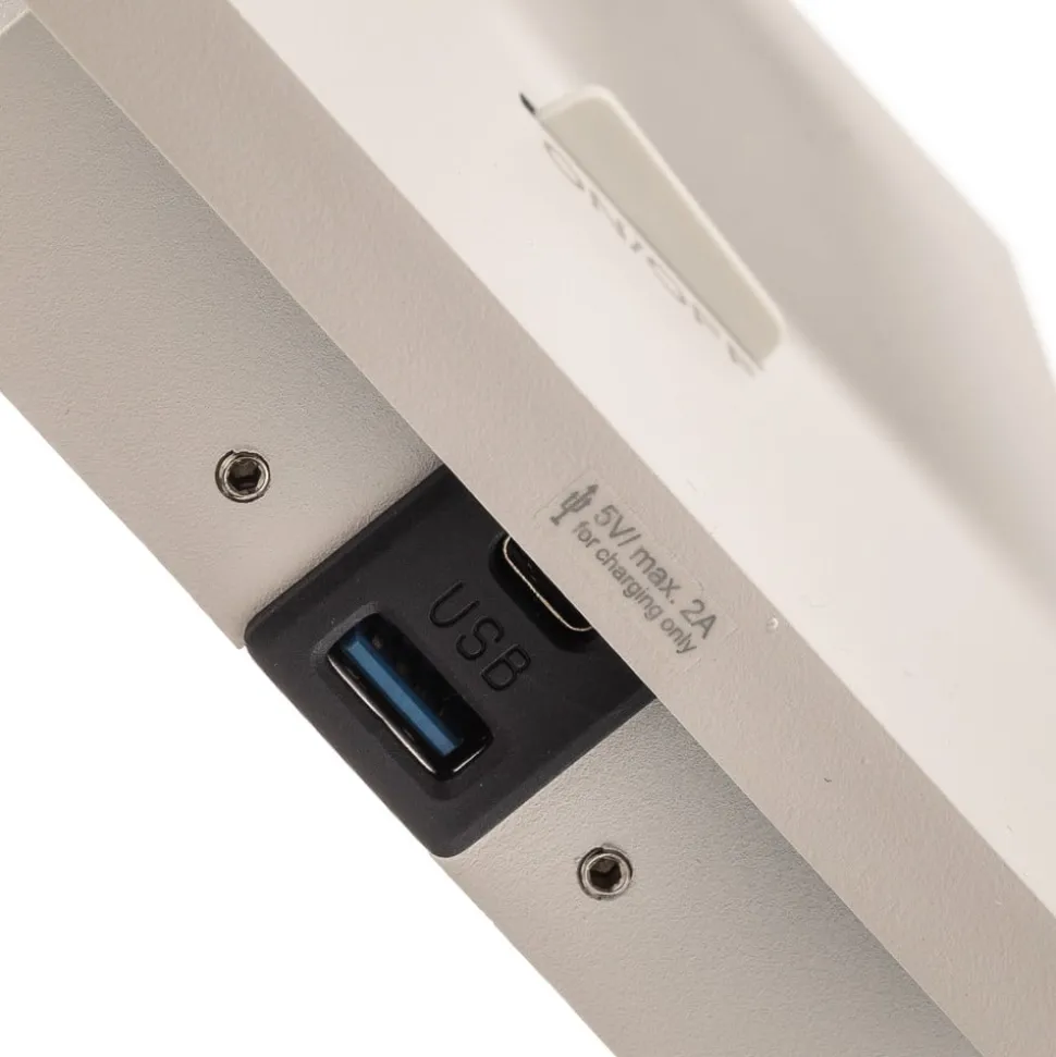 Arcchio spotlight Brinja, hvid, metal, USB-C, afbryder, GU10