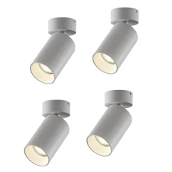 Arcchio spotlight Brinja, sæt med 4, hvid, rund, Ø 6 cm, GU10