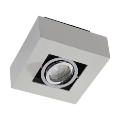 Arcchio spotlight Vince, 14 x 14 cm, hvid/krom, metal, GU10