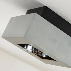 Arcchio spotlight Vince, 14 x 14 cm, sølv, metal, GU10