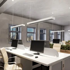 Arcchio Susi LED-kontorhængelampe, hvid, 120 cm, 4.000K, DALI