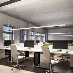 Arcchio Susi LED-kontorhængelampe, hvid, 120 cm, 4.000K, DALI