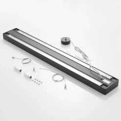 Arcchio Susi LED-kontorhængelampe, sort, 120 cm, 4000K, DALI