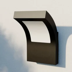 Arcchio udendørs LED-væglampe Advik, IP65, antracit, metal