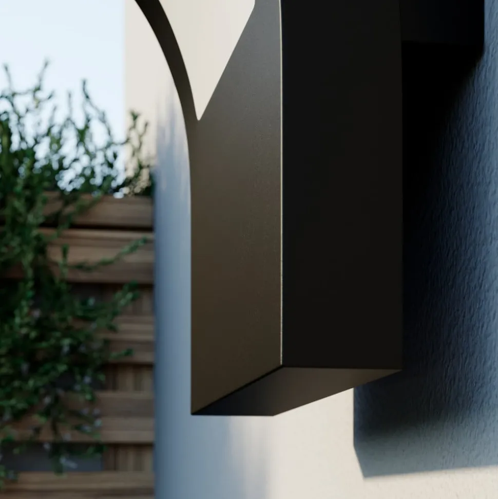 Arcchio udendørs LED-væglampe Advik, IP65, antracit, metal