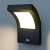 Arcchio udendørs LED-væglampe Advik, antracit, IP54, sensor