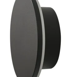 Arcchio udendørs LED-væglampe Gravo, Ø 16 cm, sort, IP65