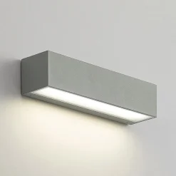 Arcchio udendørs LED-væglampe Lengo, 25 cm, 1 lyskilde, grå, CCT