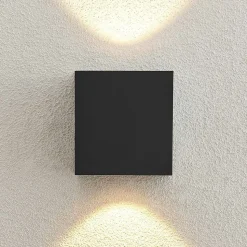 Arcchio udendørs LED-væglampe Tassnim, 12 cm, antracit, IP65
