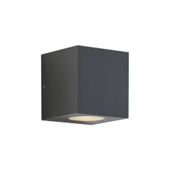 Arcchio udendørs LED-væglampe Tassnim, 12 cm, antracit, IP65