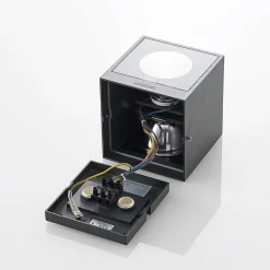 Arcchio udendørs LED-væglampe Tassnim, 12 cm, antracit, IP65