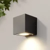 Arcchio udendørs LED-væglampe Tassnim, 12 cm, antracit, IP65