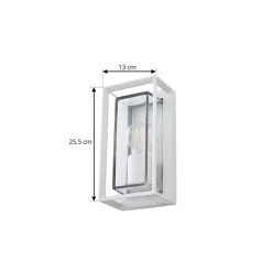 Arcchio udendørs væglampe Ismera, hvid, IP65, glas, E27