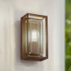 Arcchio udendørs væglampe Ismera, rustfarvet, IP65, glas, E27