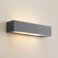 Arcchio udendørs væglampe LengoE27, 38 cm, antracit, E27, IP54