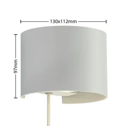 Arcchio væglampe Zuzana, rund, hvid, stik, G9, 13 cm