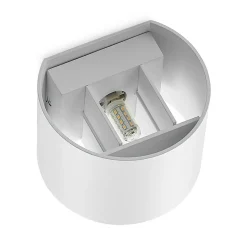 Arcchio væglampe Zuzana, rund, hvid, stik, G9, 13 cm