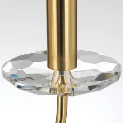 Ariane lysekrone, guldfarvet, Ø 50 cm, krystal, 3 lyskilder.