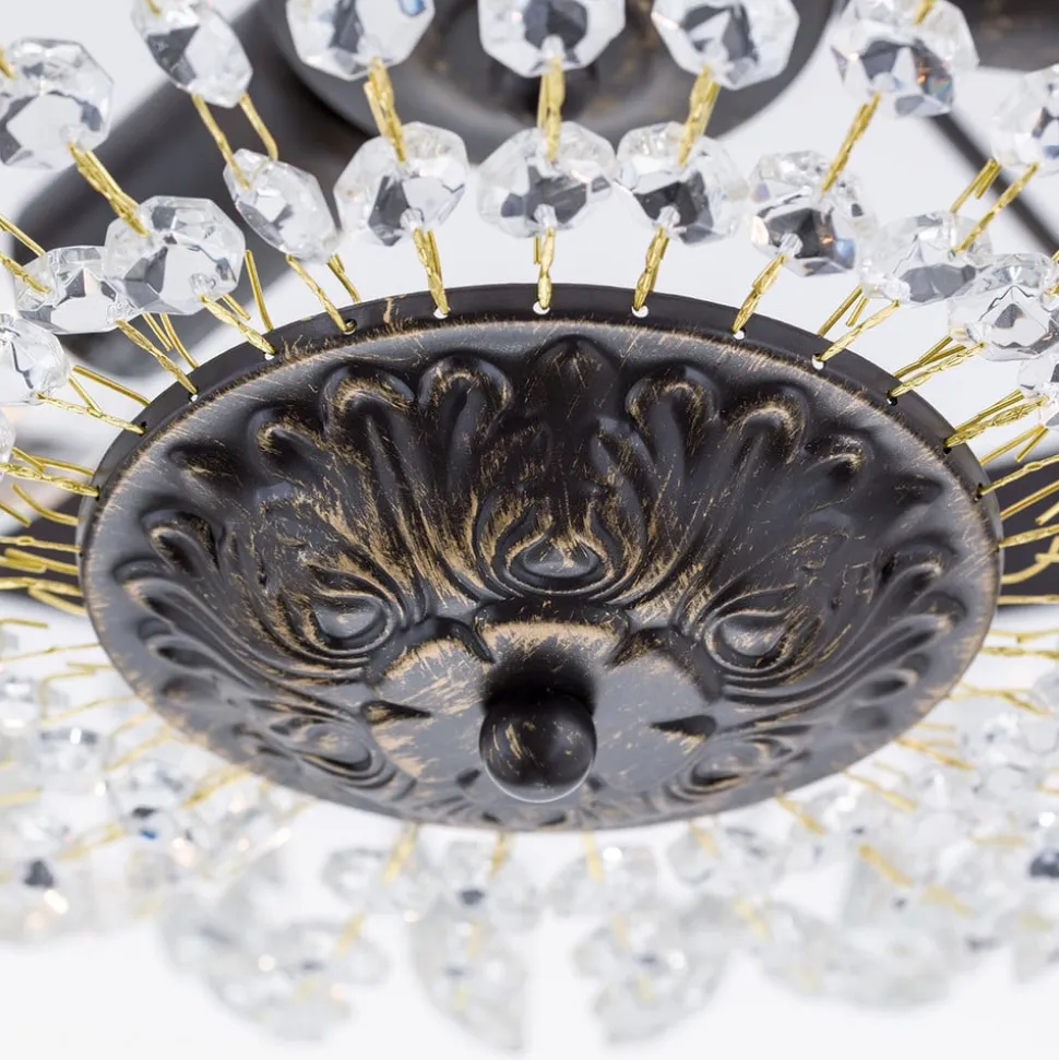 Arila loftlampe, krystalkæder, Ø 40 cm