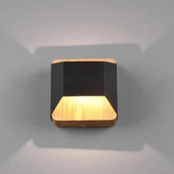 Arino LED-væglampe, sort, bredde 12,2 cm