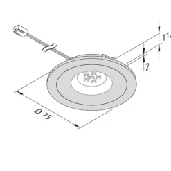 AR 68 Integreret LED-møbelspot, 4 W, sort, 2.700 K