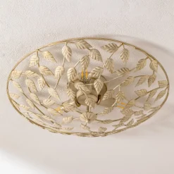 Arion loftlampe, creme/guldpatineret, Ø 63 cm, stål