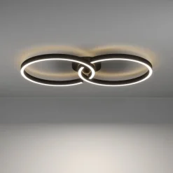 Armandolo LED-loftlampe, sort, længde 67 cm, CCT, RGB