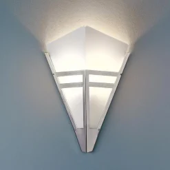 Art deco-væglampe fra 1980, forkromet metal