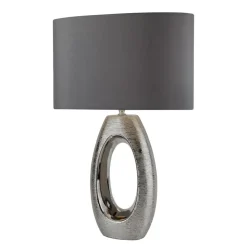 Artisan bordlampe med stofskærm