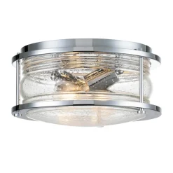 Ashland Bay loftlampe til bad, Ø 30,5 cm, krom