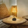 36634-2A solcelle-bordlampe, 2 stk, sort/ravgul
