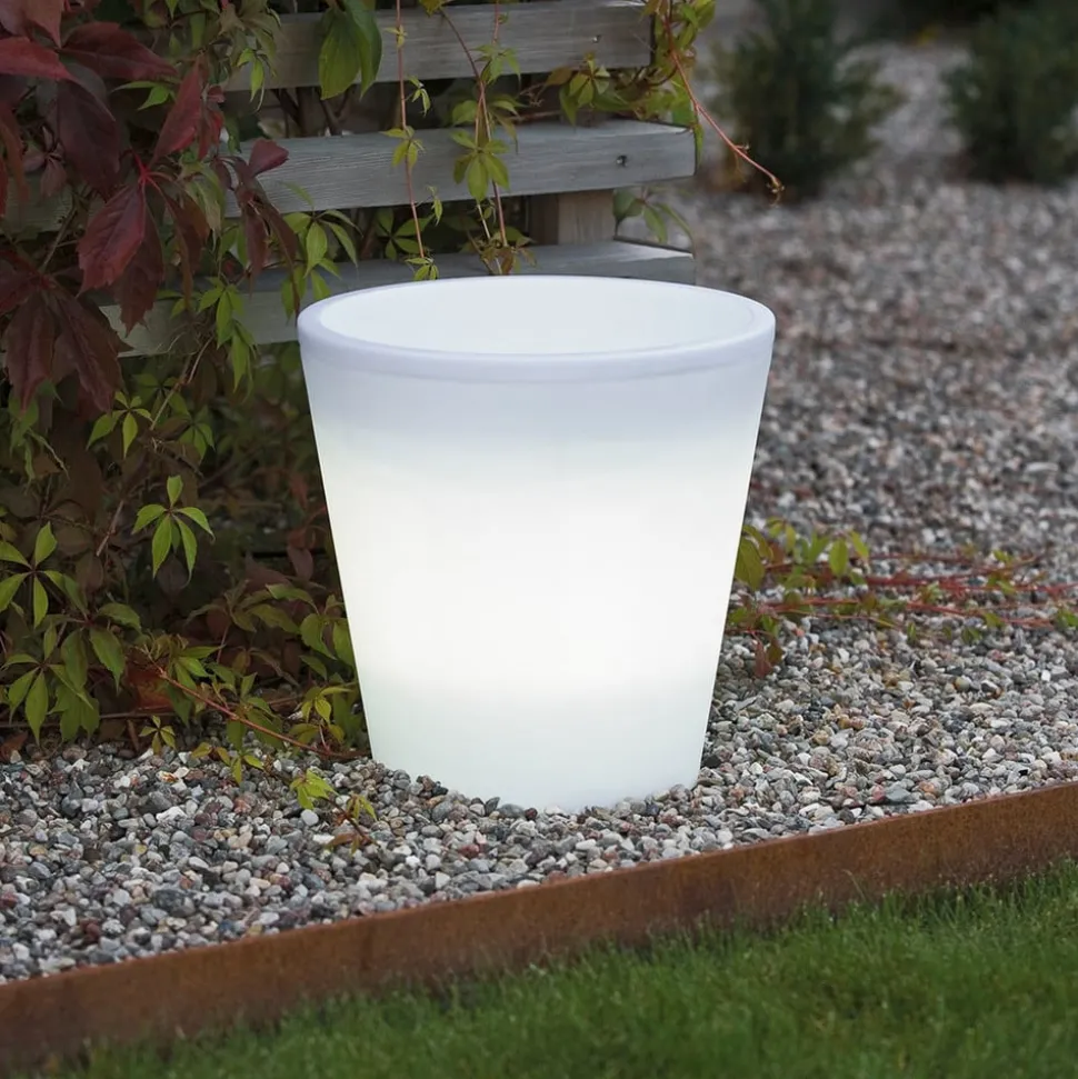 Assisi LED-blomsterpotte, belyst, Ø 28 cm