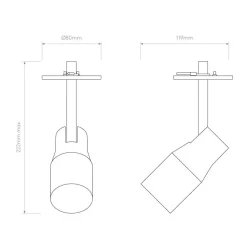 Astro Apollo 100 Recessed loftspot, hvidt