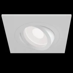 Atom indbygningsspot, GU10, hvid, kantet ramme