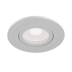 Atom indbygningsspot, GU10, hvid, rund ramme