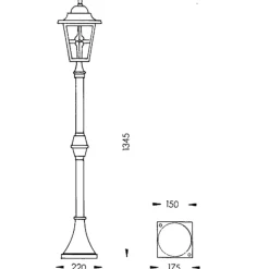 Attraktiv lampemast 772 S