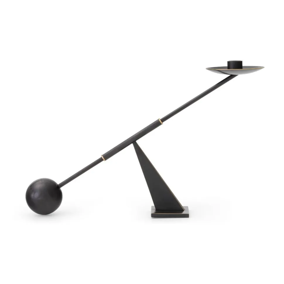 Audo lysestage Interconnect, bronze, højde 25,5 cm