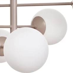 Aurora hængelampe, beige, Ø 60 cm, 6 lyskilder, glas, E14