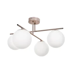 Aurora loftlampe, beige, Ø 50 cm, 4 lyskilder, glas, E14