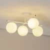 Aurora loftlampe, hvid, Ø 50 cm, 4 lyskilder, glas, E14