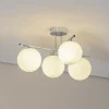 Aurora loftlampe, krom, Ø 50 cm, 4 lyskilder, glas, E14